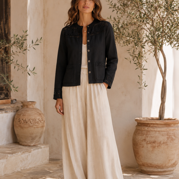 Veste Romy en coton biologique Noir