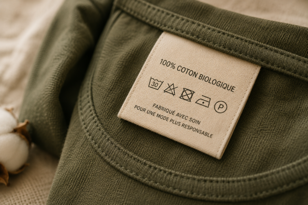 étiquette de vêtement