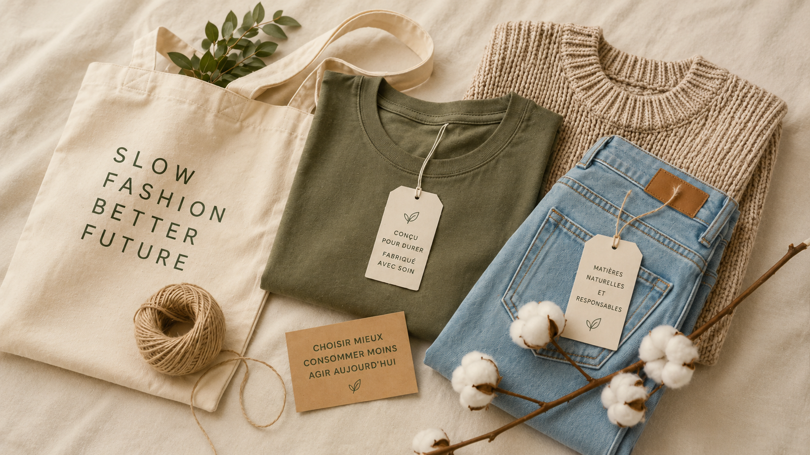 Femme portant une tenue responsable illustrant la Slow Fashion - Etikashion